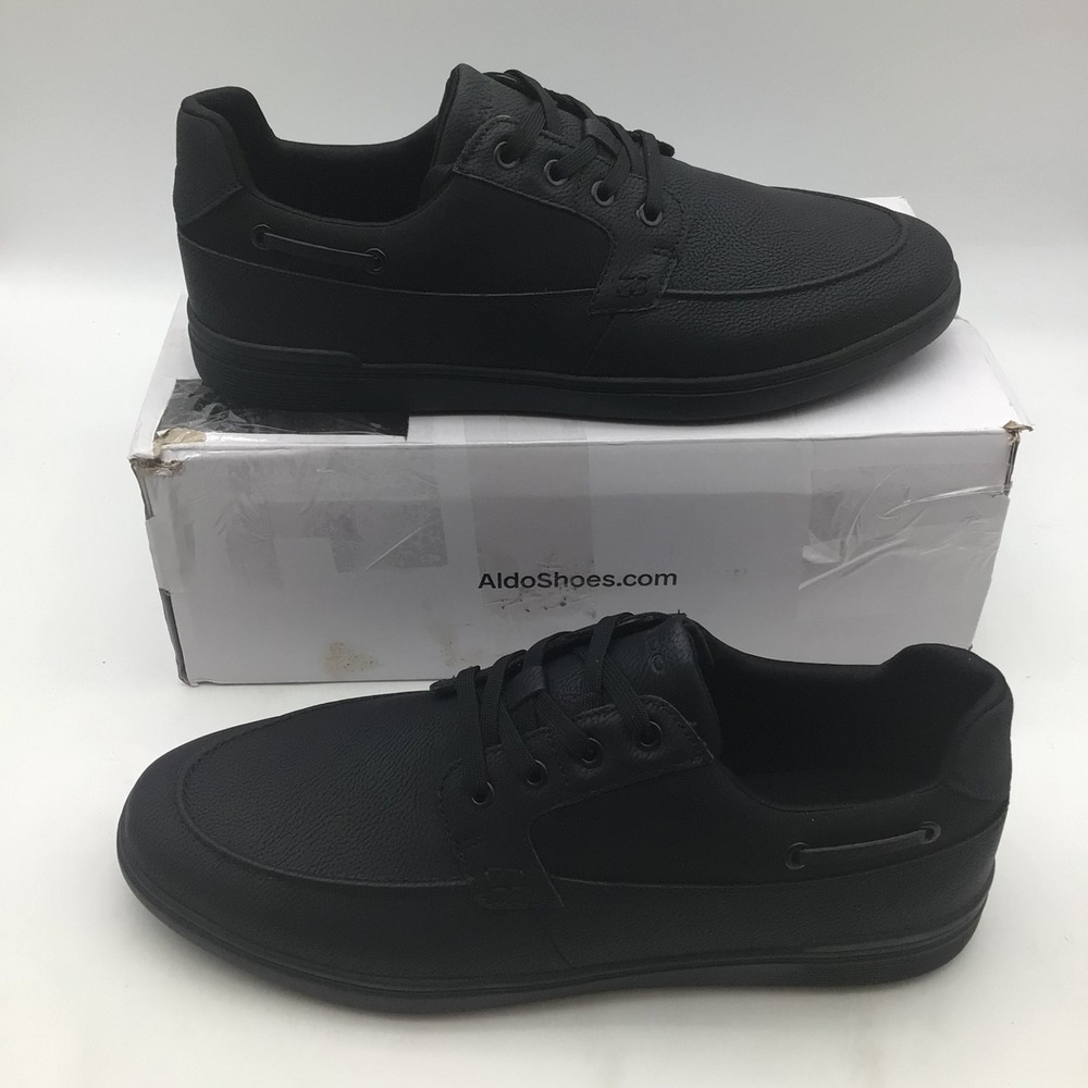 Aldo Tazz 008 Mens Size 14 Black Boat Shoe Sneakers Low Top 17004604‎ Black NEW